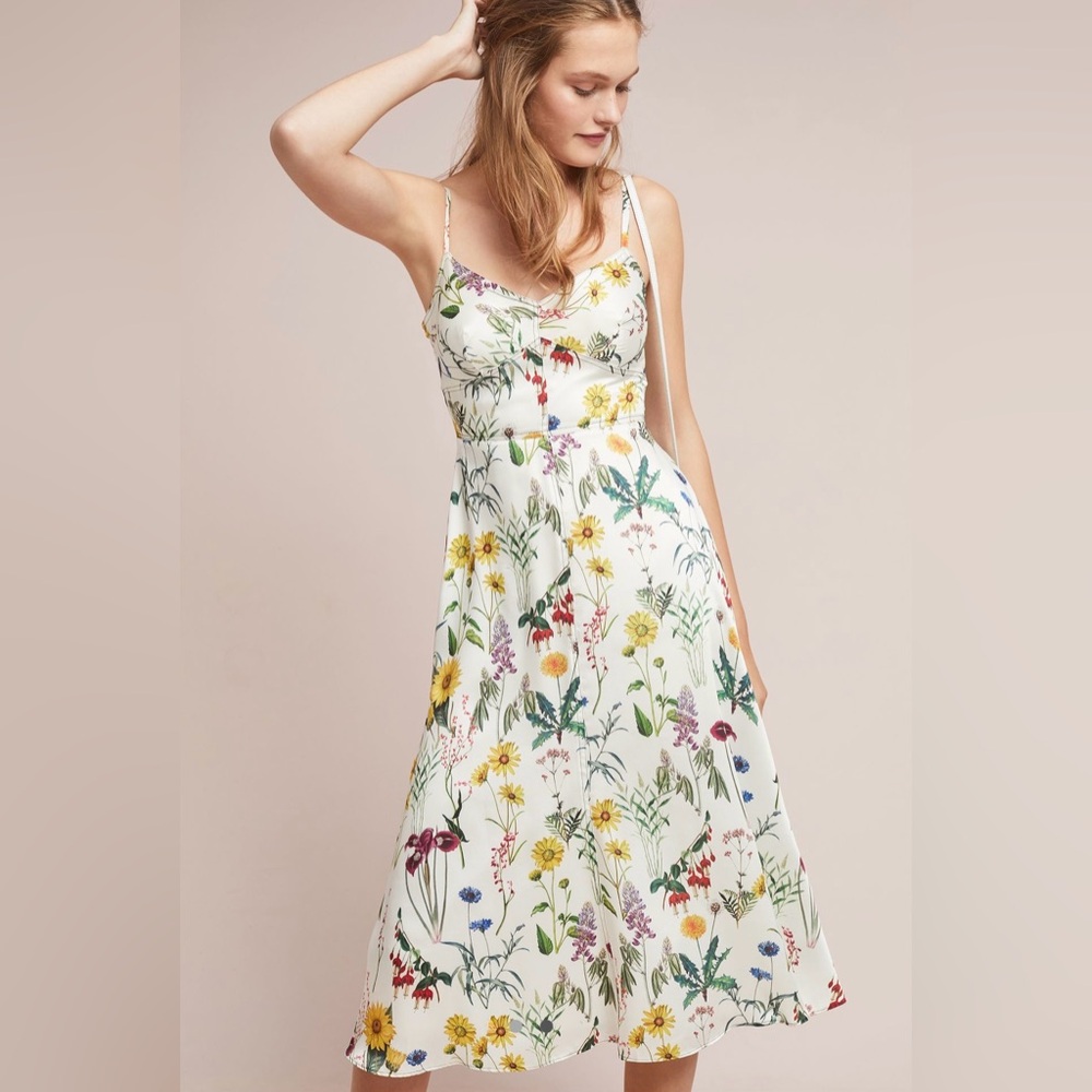 ANTHROPOLOGIE / BAILEY/44 Kultaranta Botanical Dress - Sz 0 - Picture 2 of 11